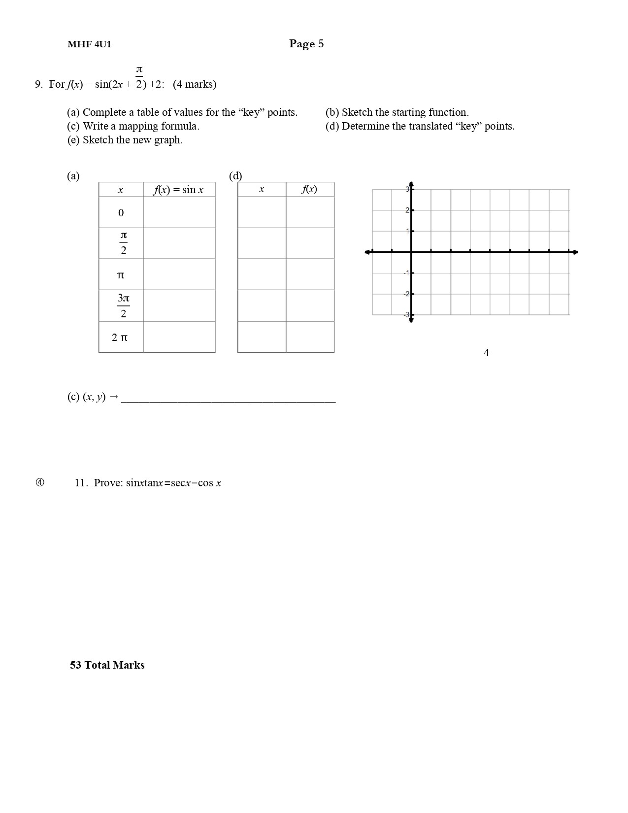 MIIF 4U1 Page 4 2x3 x+1 6.For y: (a) determine