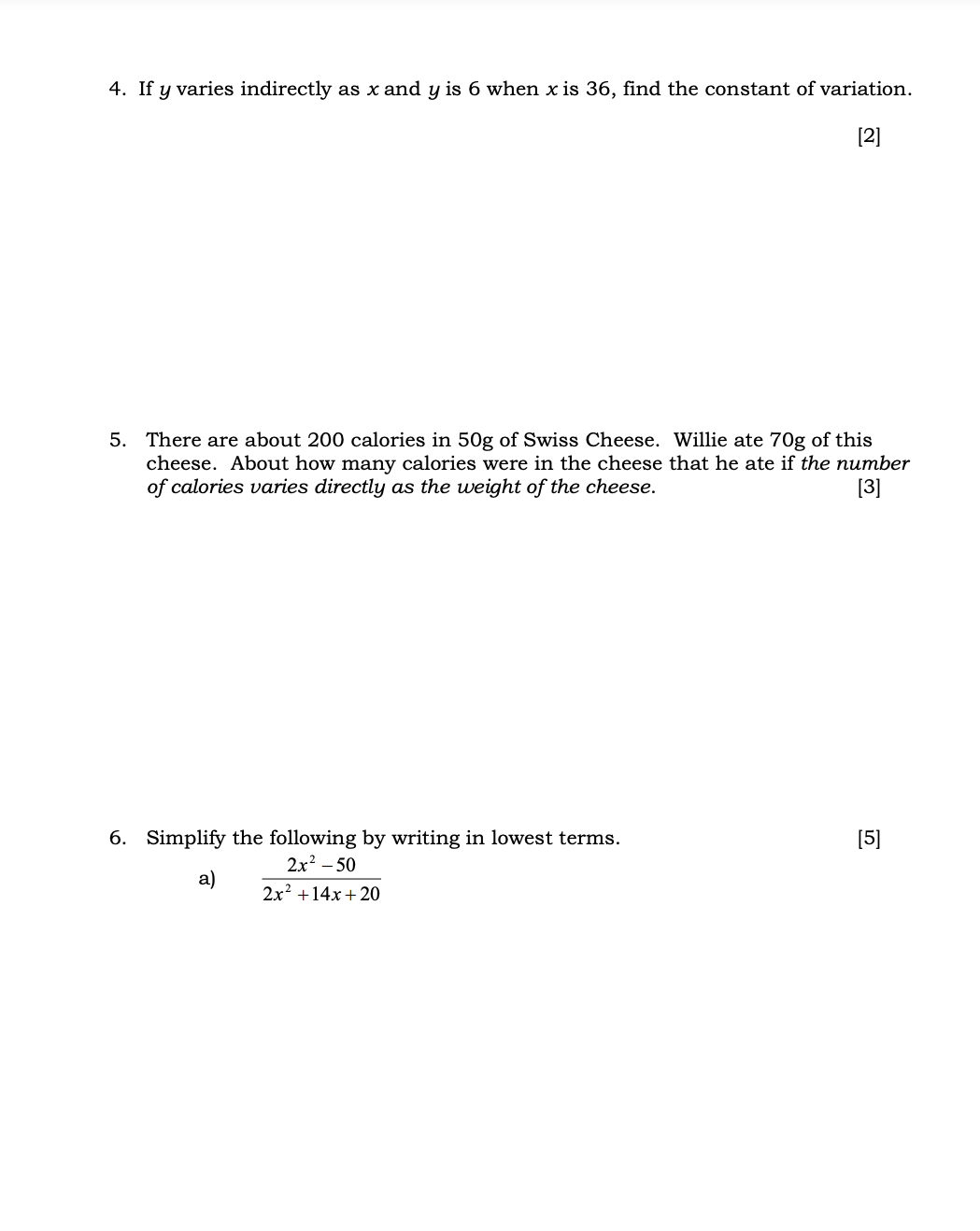 Directions; Answer all questions in the space