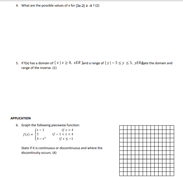 KNOWLEDGE 1. Identify the intervals of