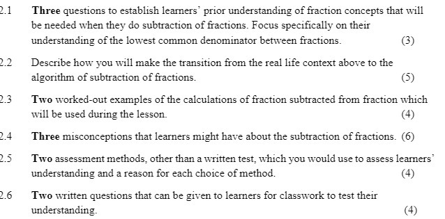 2.1 Three questions to establish learners'
