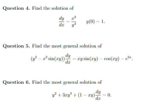 \fQuestion 4. Find the solution of day _ Question