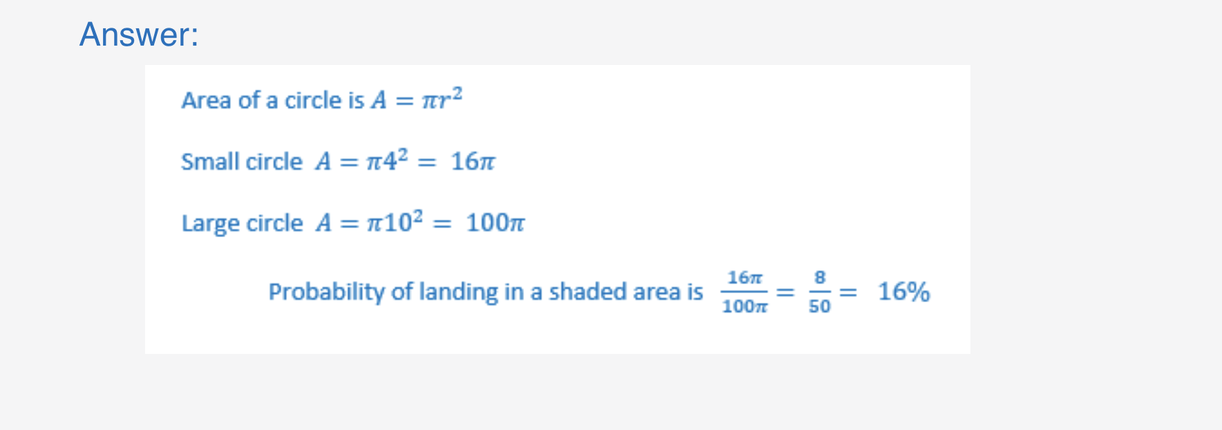 Geometric Probability- Assessment (Full working!)