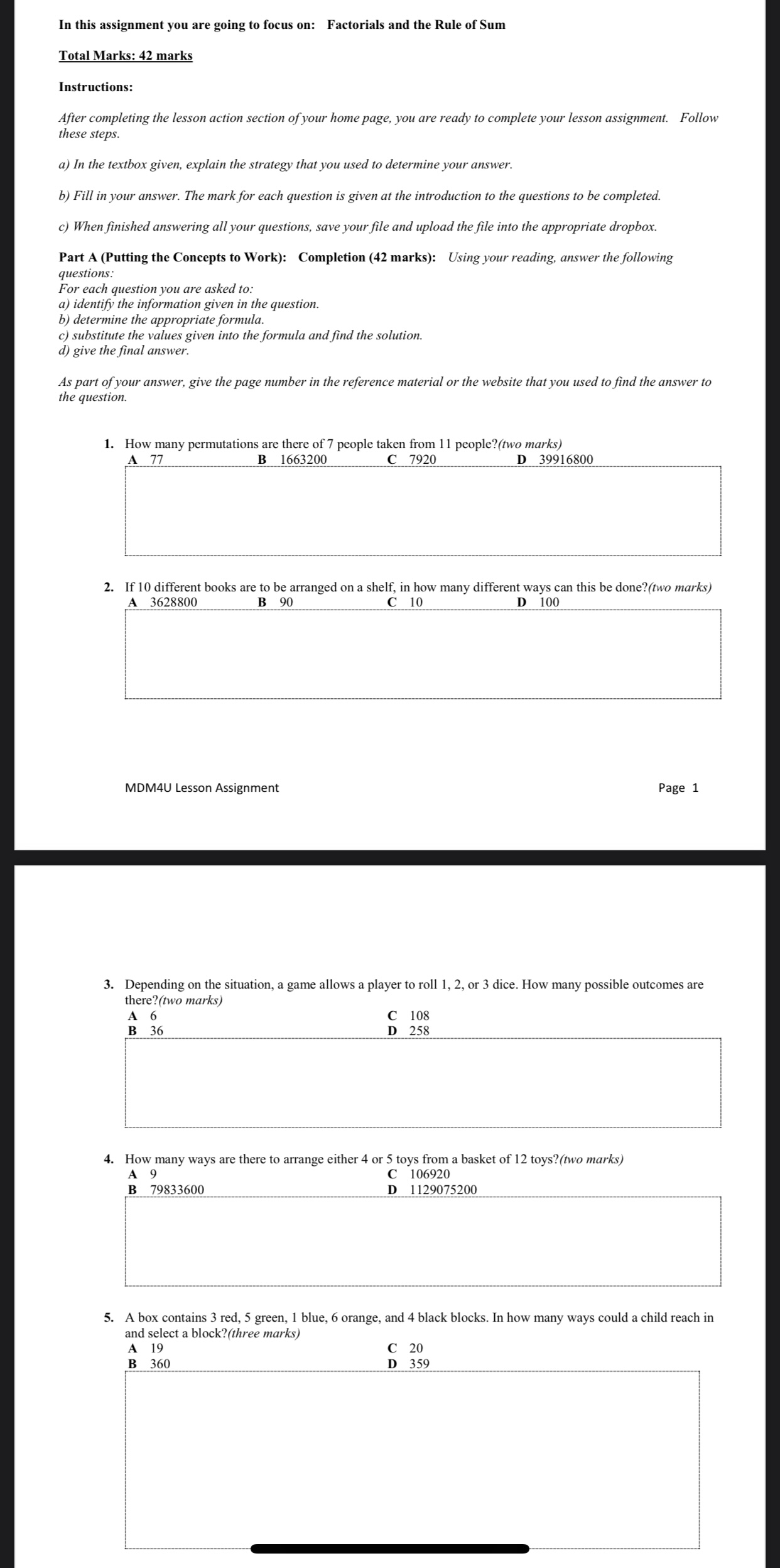 In this assignment you are going to focus on: