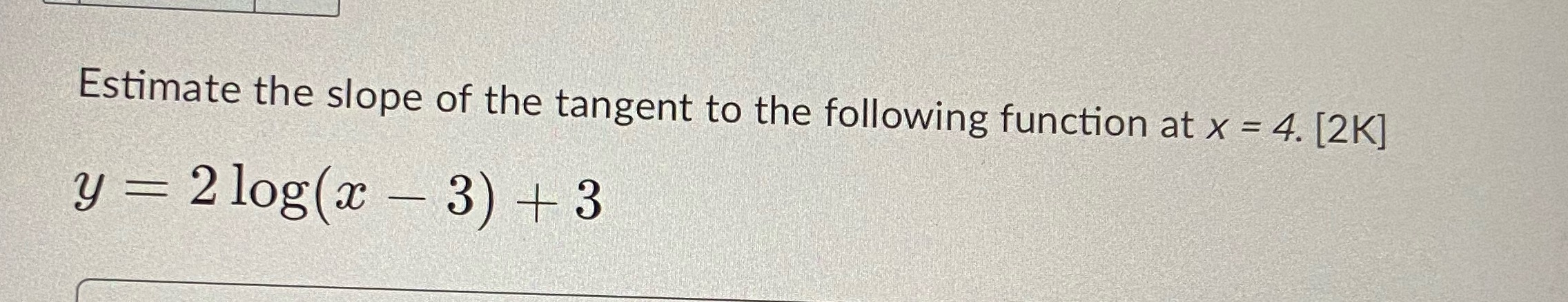 URGENT SHOW ALL WORK PLEASE Estimate the slope of