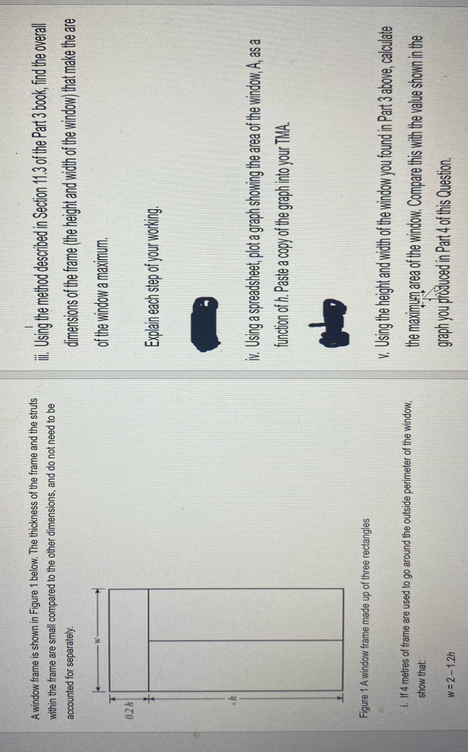 Please give detailed explanation A window frame