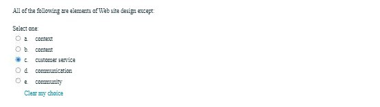 All of the following are elements of Web site