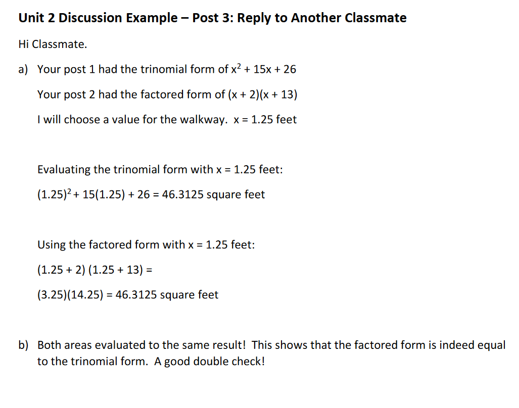 Please see the following Unit 2 Discussion