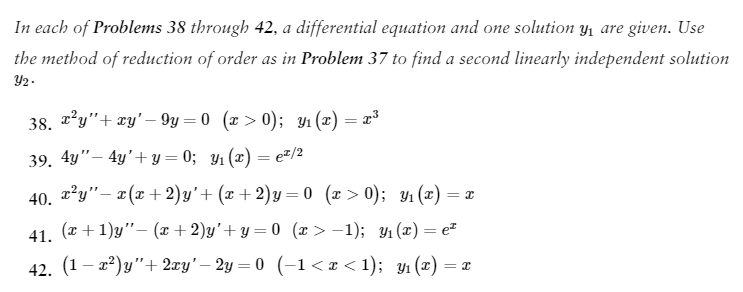 Please solve 41 In each of Problems 38 through