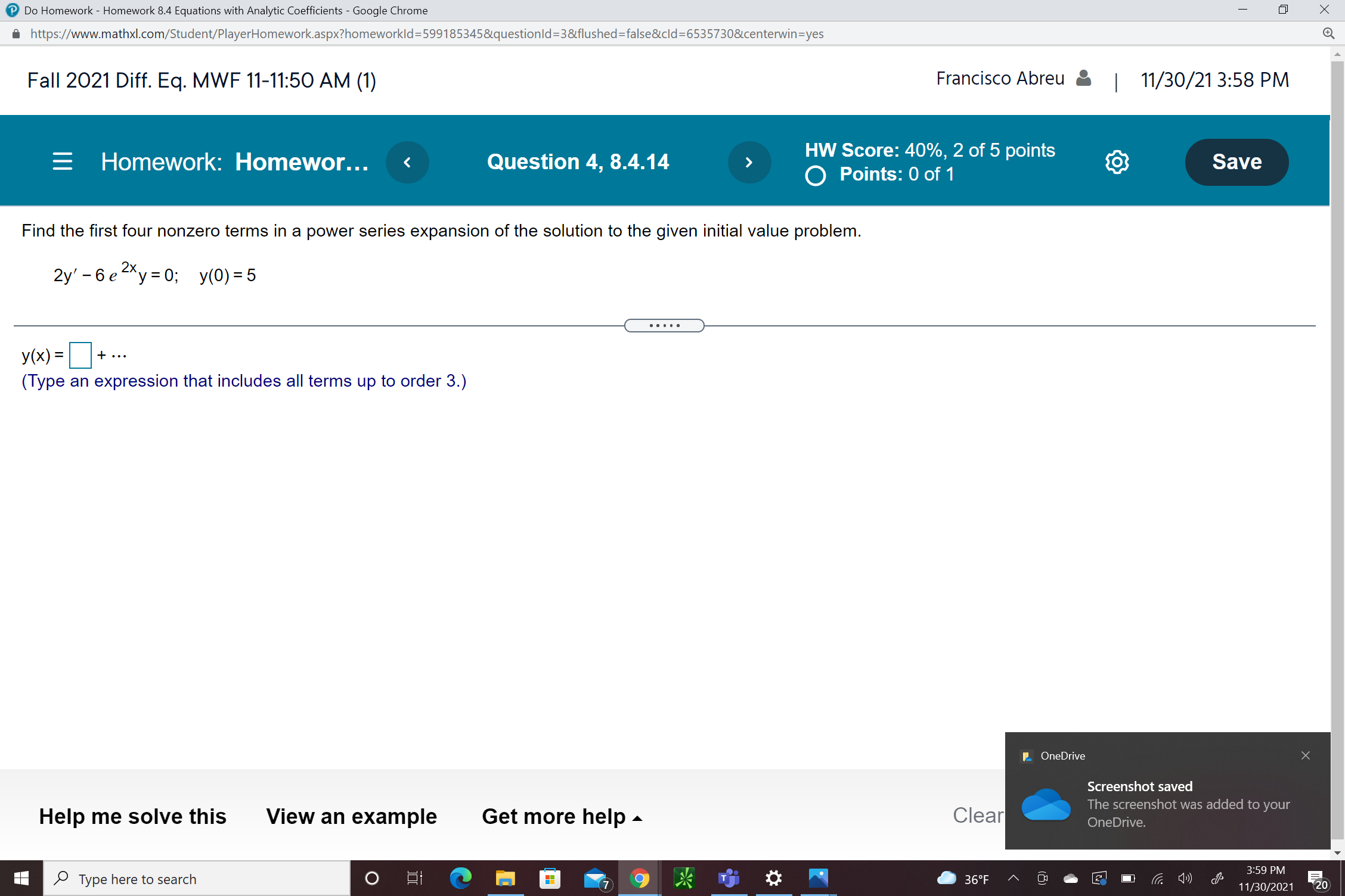 Do Homework - Homework 8.4 Equations with