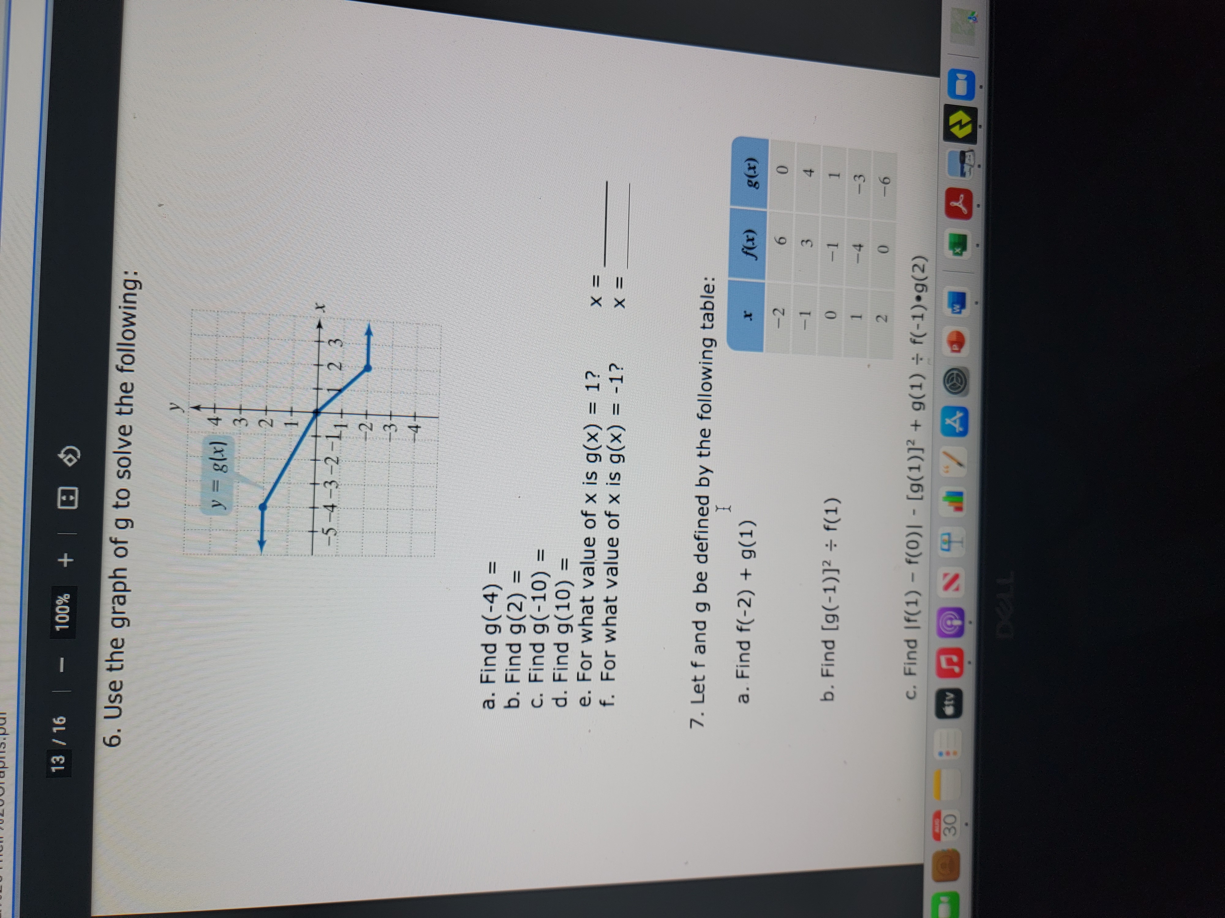 11 / 16 100% + 1. Determine whether each relation