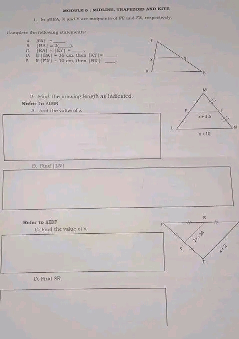 Using the figure below, fill in the blanks with