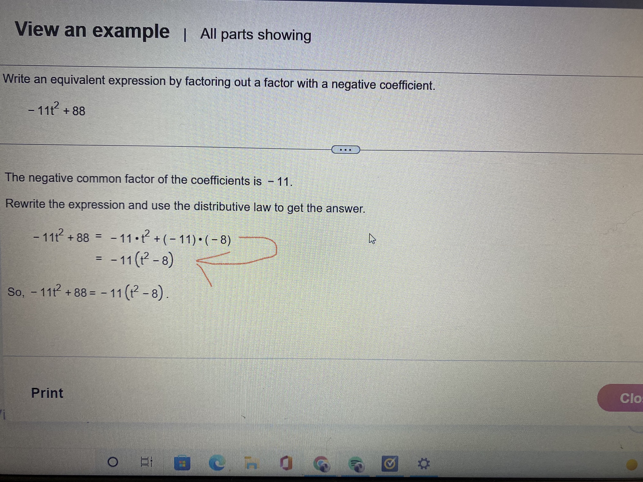 View an example | All parts showing Write an
