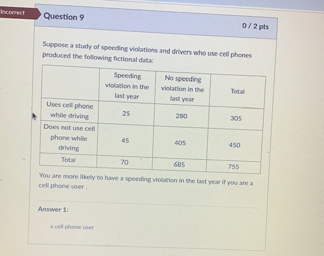 ect Question 3 0 / 1 pts There are 8 m&ms in a