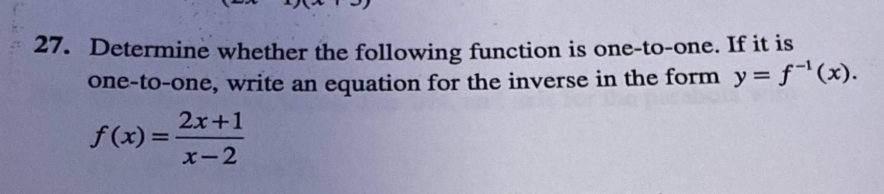 27. Determine whether the following function is