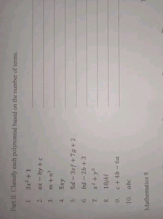 Pls help to answer all the following Part II: