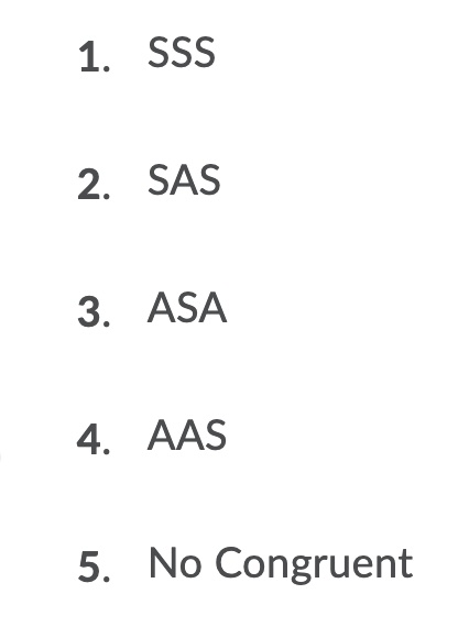 question 1 Match the postulate to the correct
