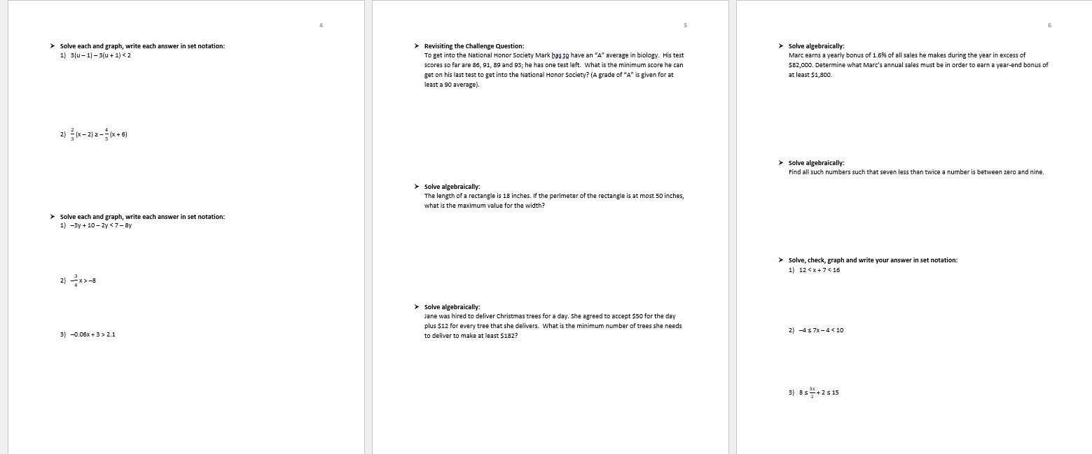 Linear Inequalities and Their Applications