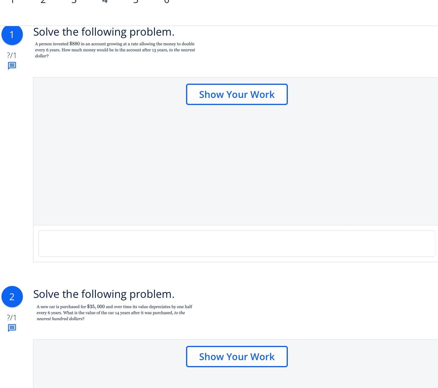 1 and two Solve the following problem. A person