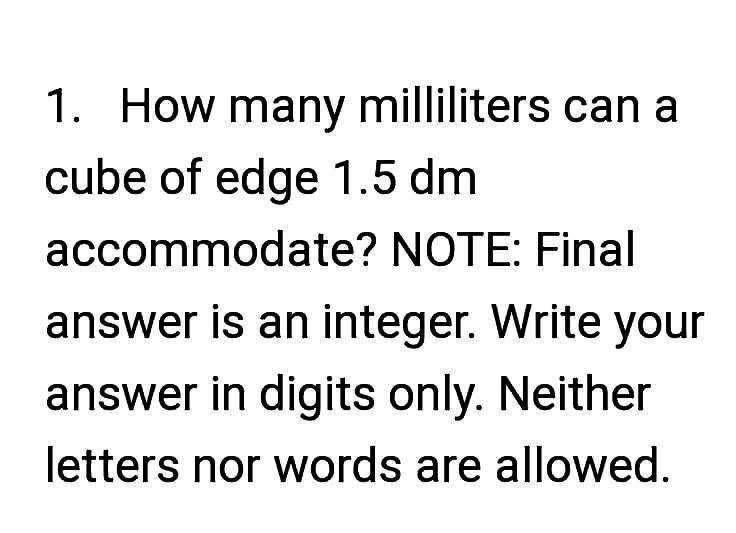 SHOW YOUR COMPLETE SOLUTION1. How many