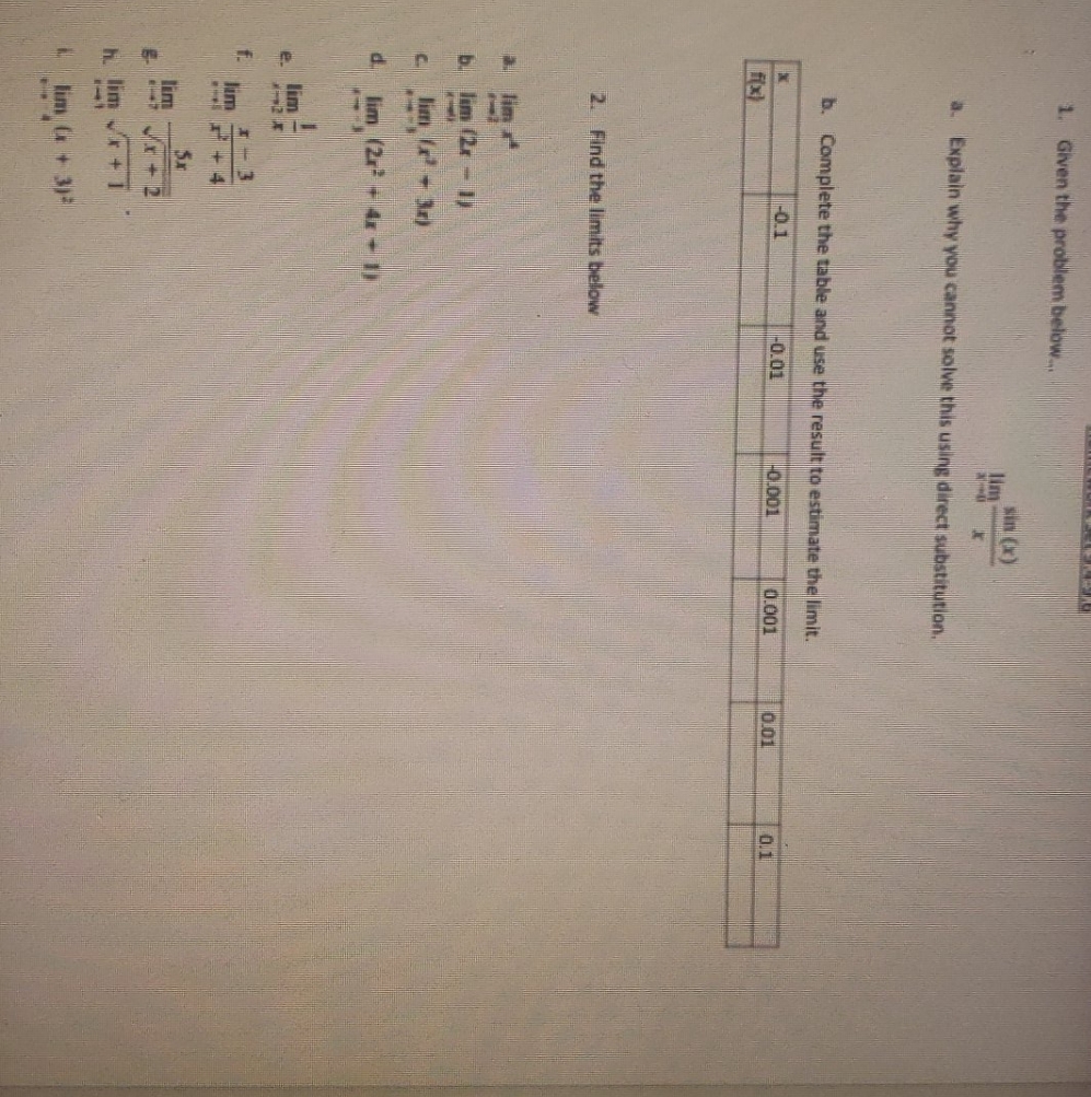 please solve both question 1. Given the problem
