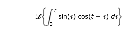 Use Theorem 7.4.2 to evaluate the given Laplace