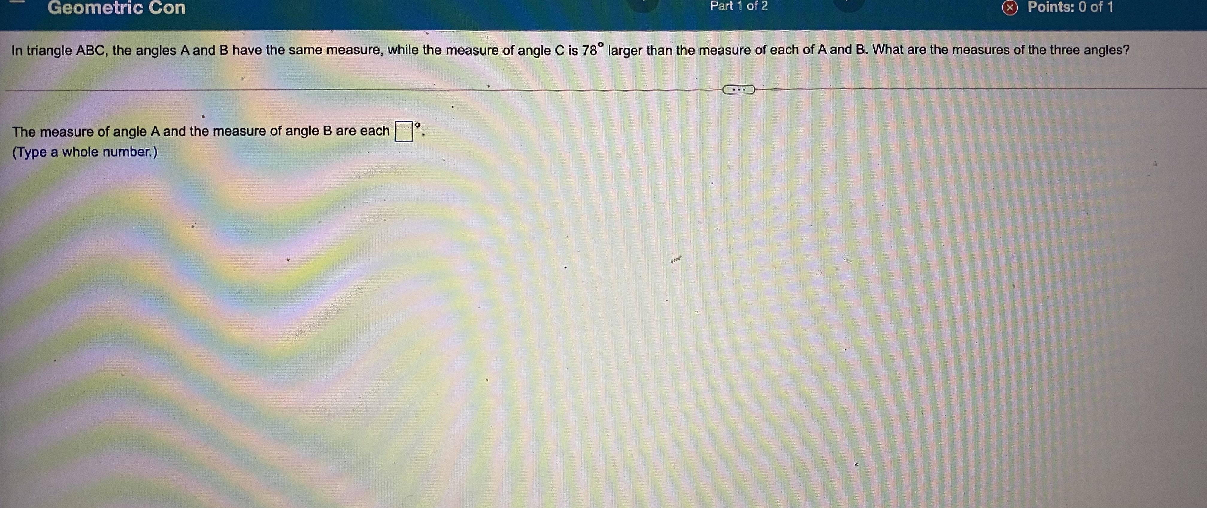 In a triangle ABC, the measure of angle B is 5