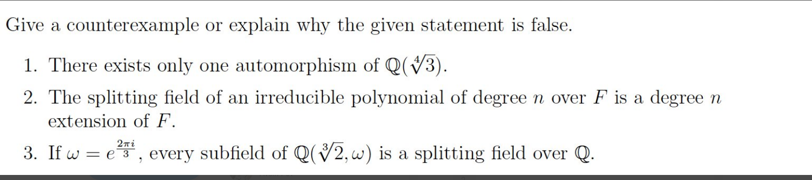 Linear Algebra Give a counterexample or explain