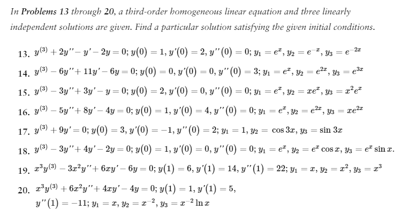 Please solve question 19 In each of Problems 38