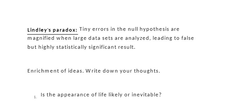 Lindley's paradgx: Tiny errors in the null