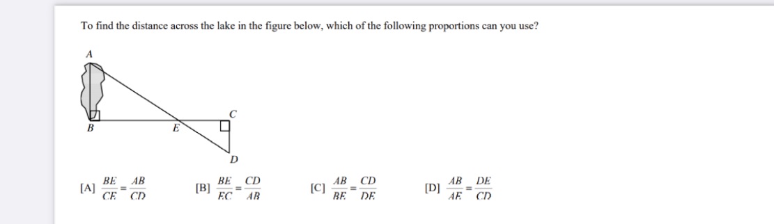 To find the distance across the lake in the