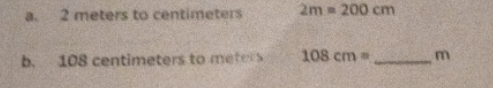 what is 108cm to meters 2 meters to centimeters