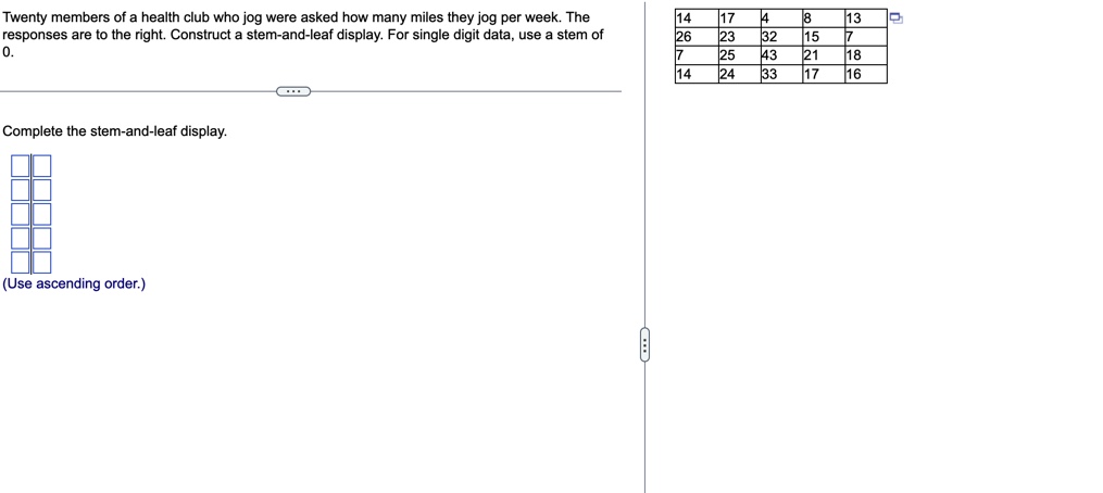 Twenty members of a health club who jog were