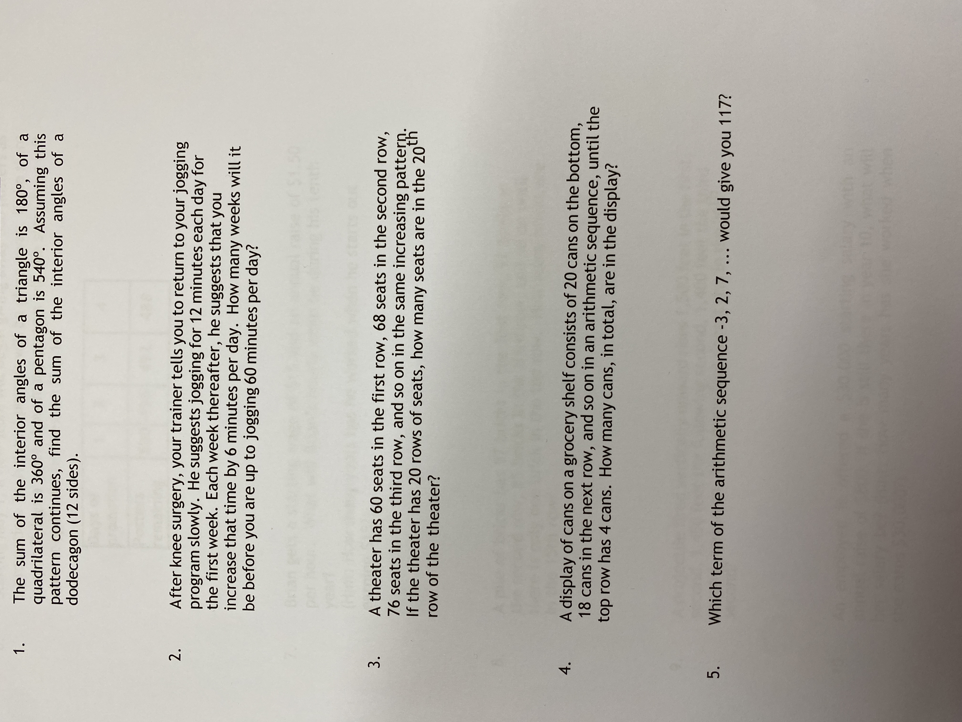 Application of Arithmetic Sequence \fgiving away