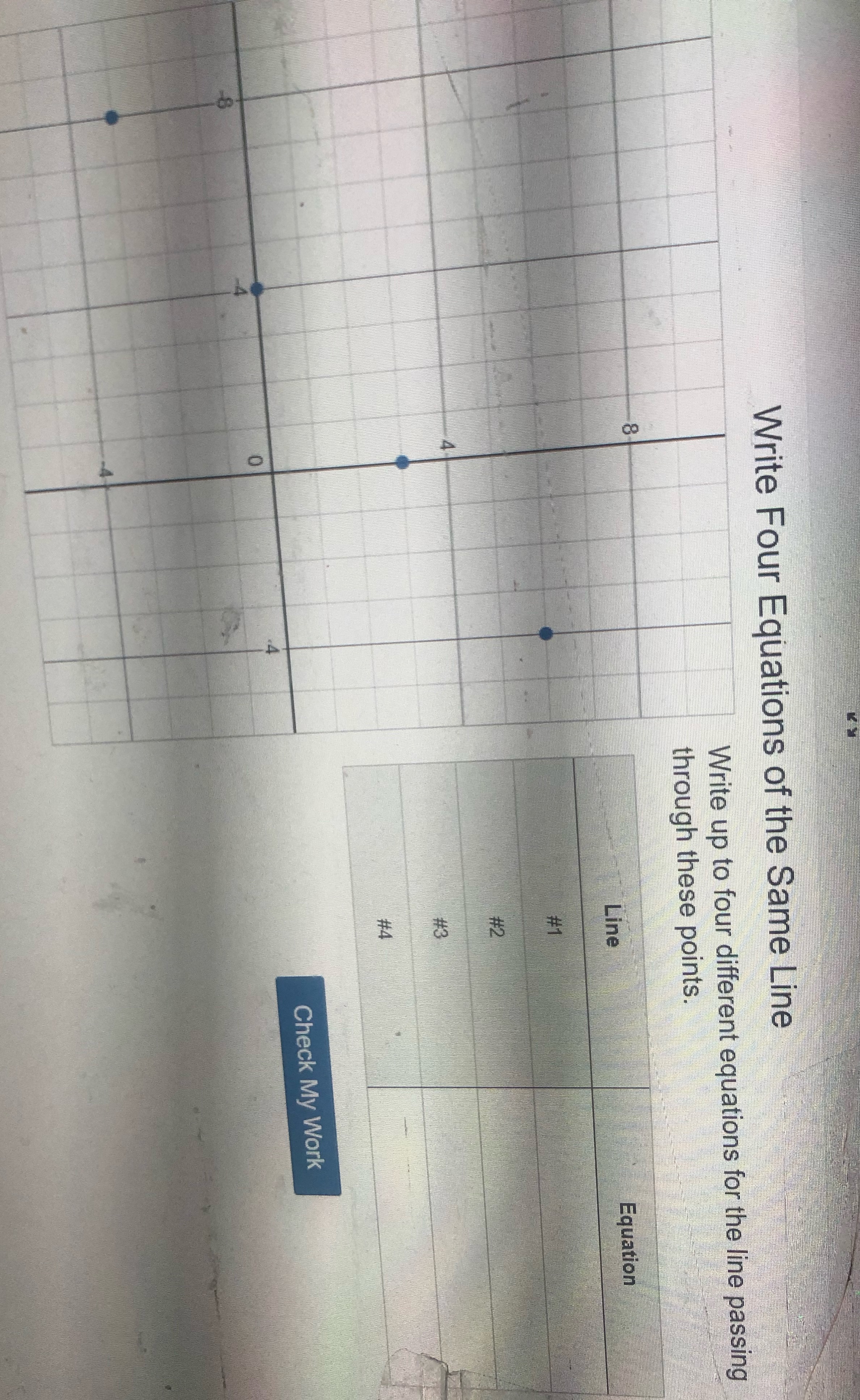 Can you help Write Four Equations of the Same