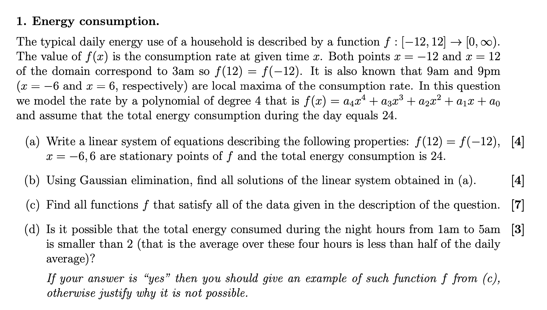 1. Energy consumption. The typical daily energy