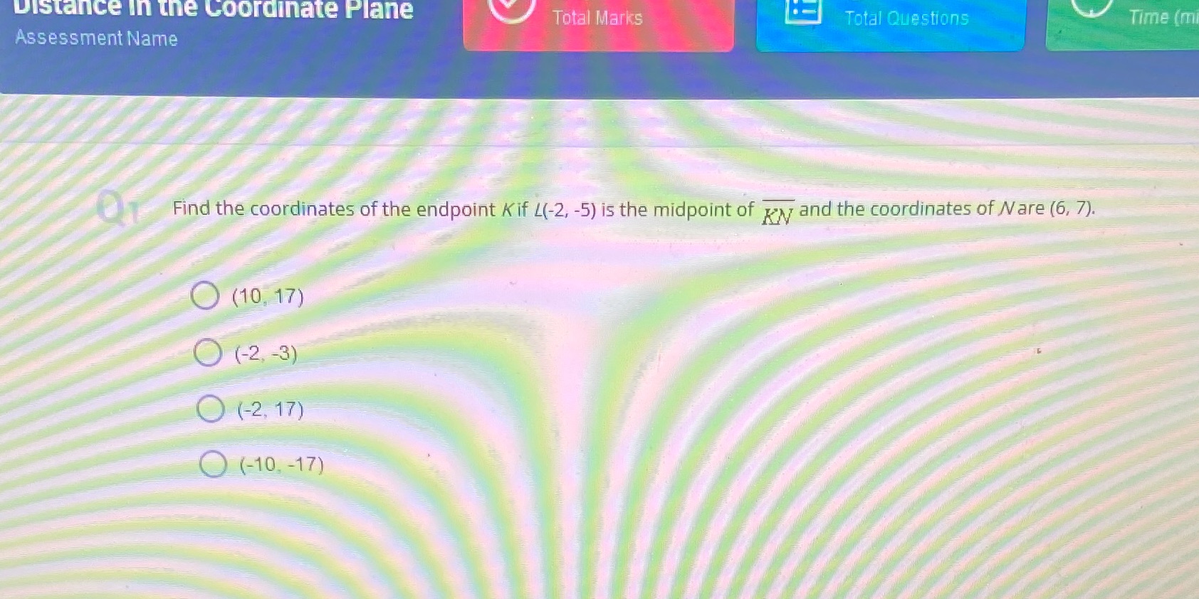 Finding the coordinates of the endpoint Distance