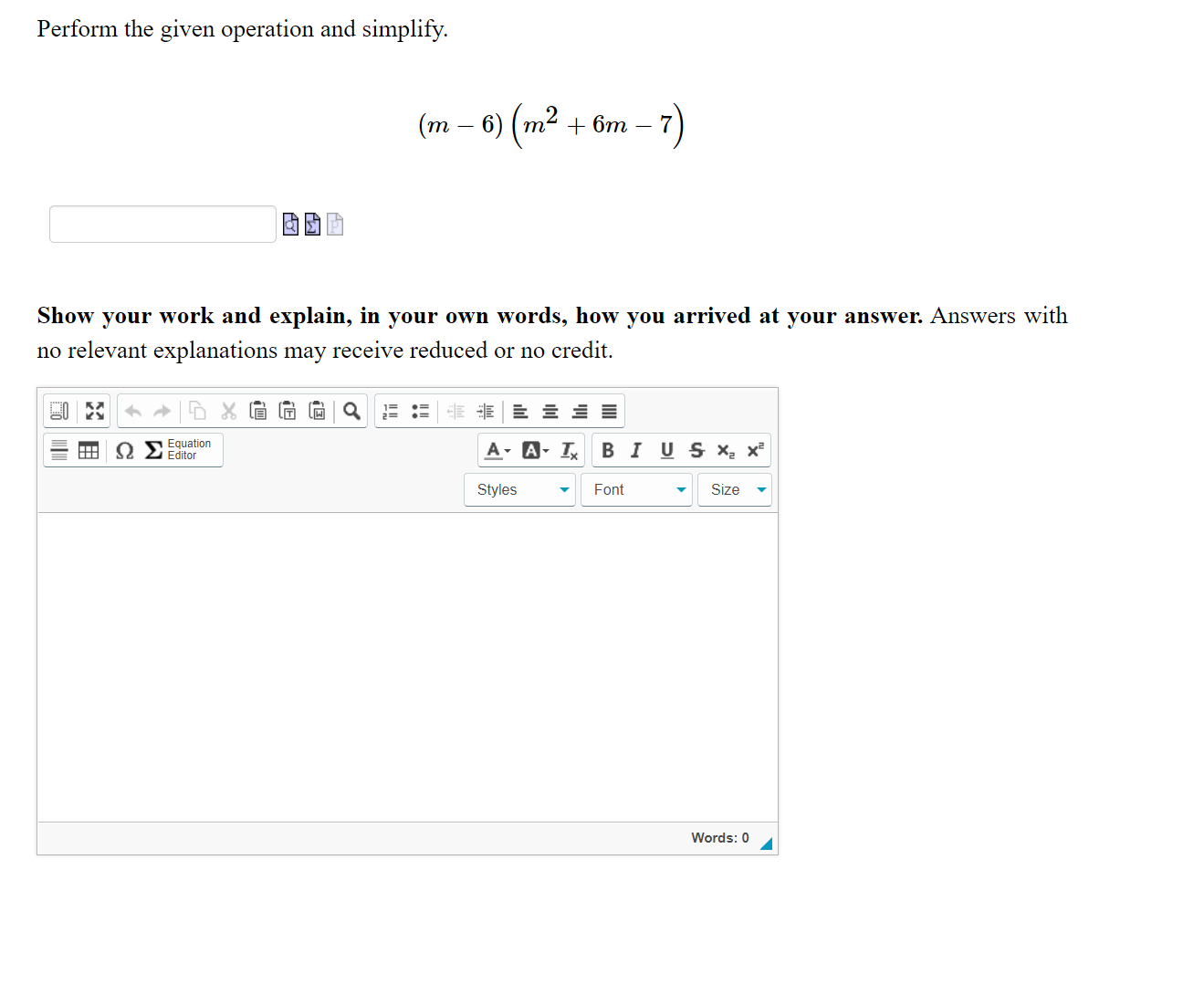 Solve for x. 6 (x + 3) - 27 = 2+6 Enter the exact