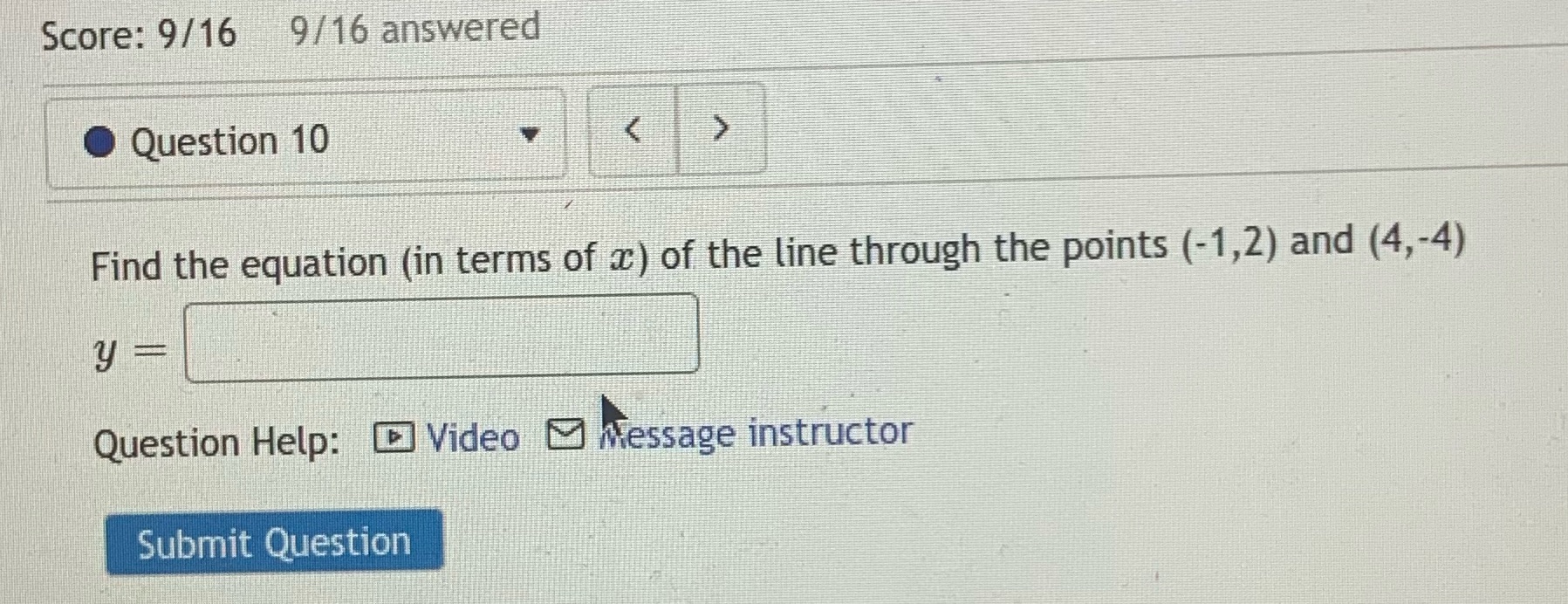 Find an equation that passes through the lines