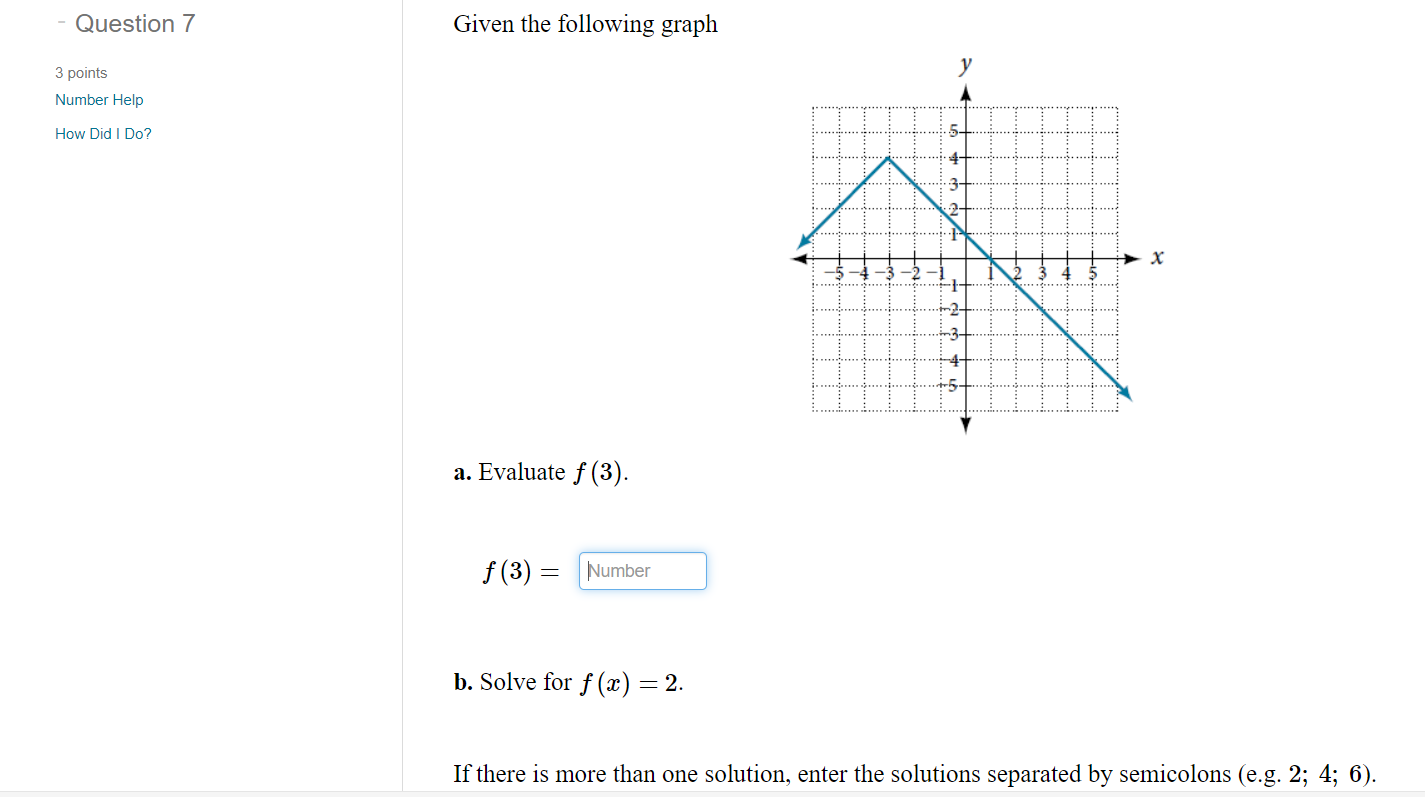 Question 7 Given the following graph 3 points 1\"