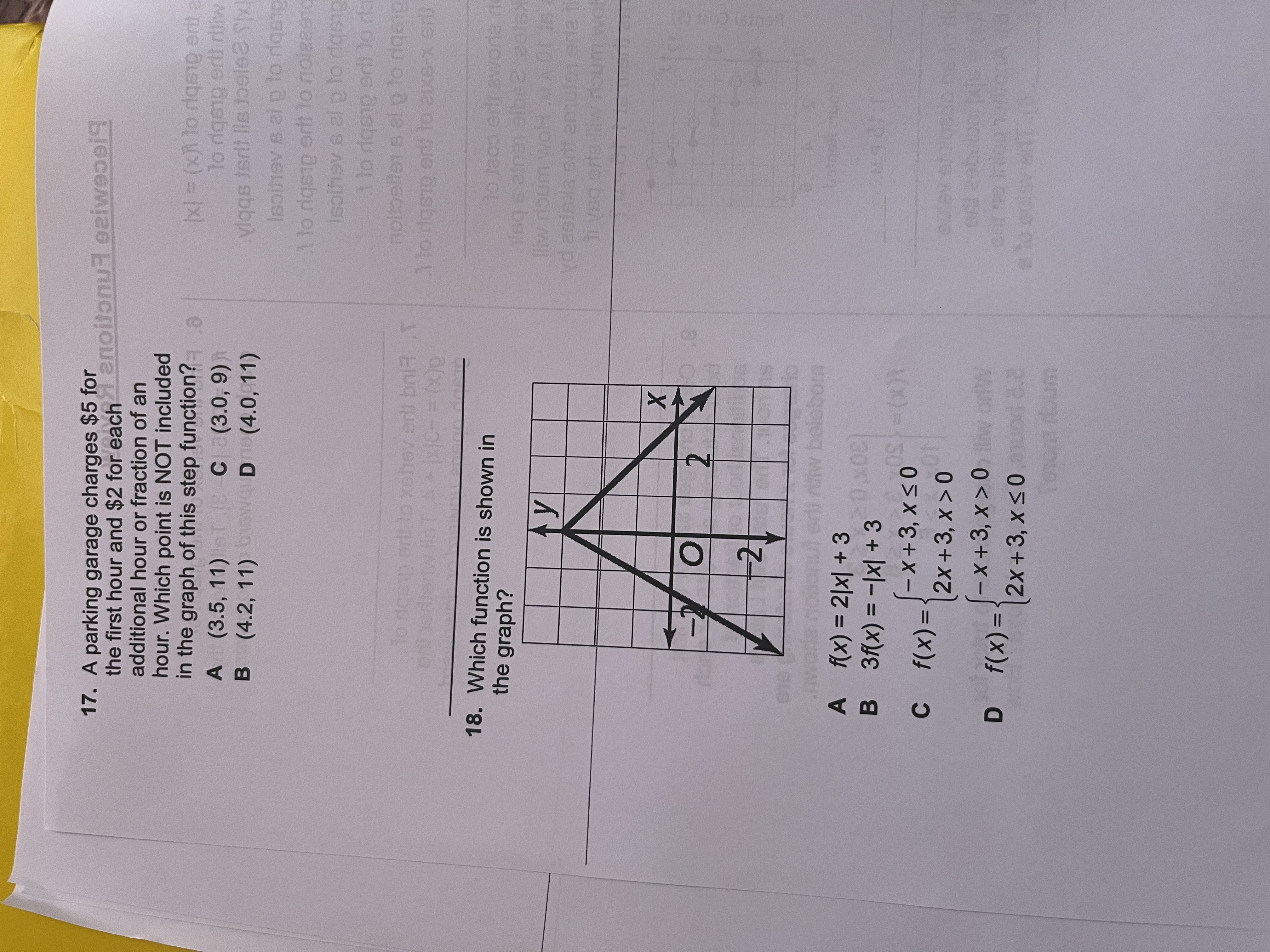 17. A parking garage charges $5 for the first