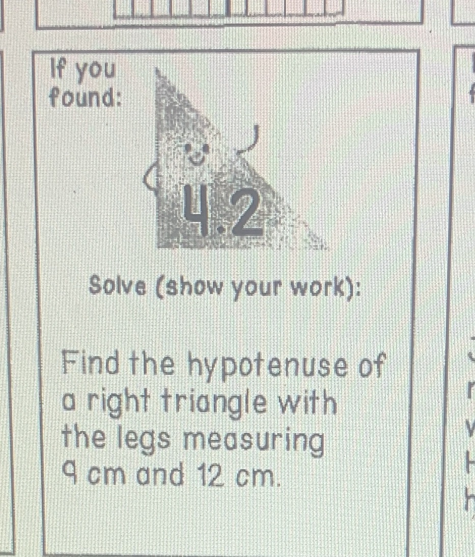 Work I need help on 4 If you found: 4.2 Solve