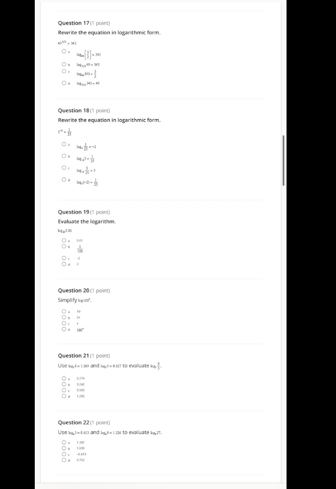 Must show work Question 17(1 point) Rewrite the