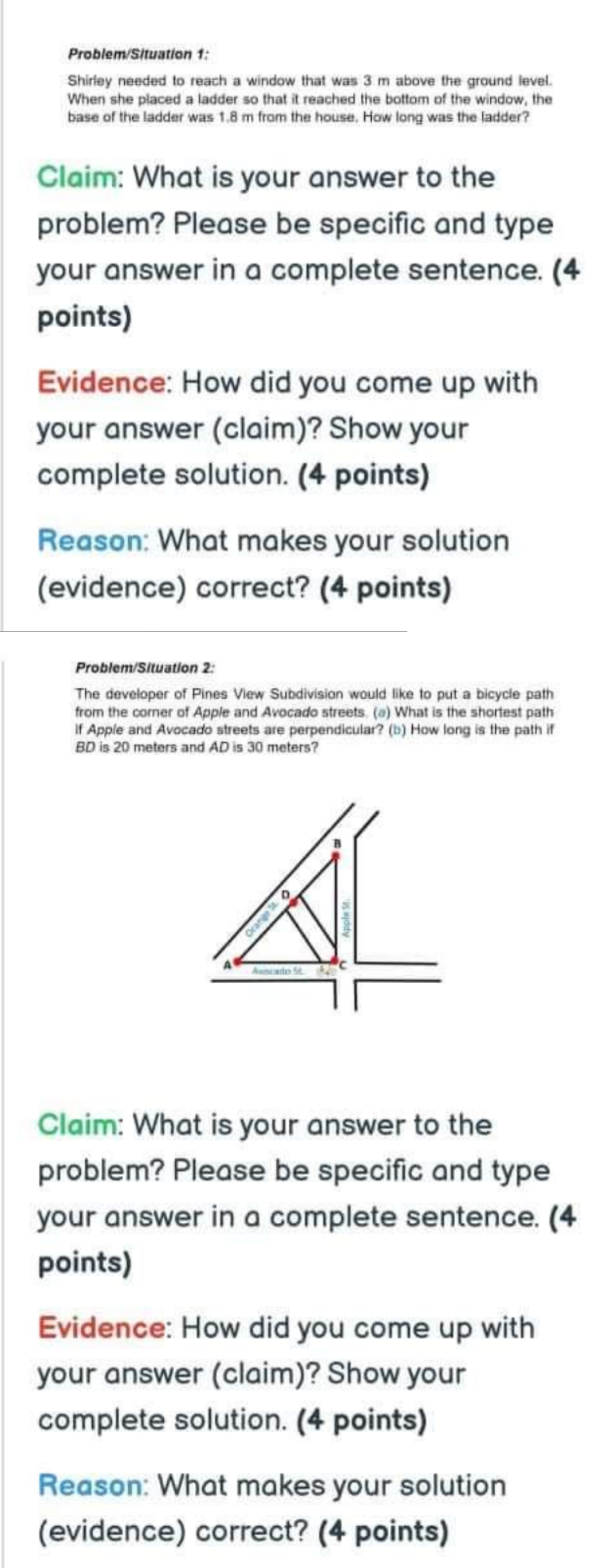 Problem/Situation 1: Shirley needed to reach a