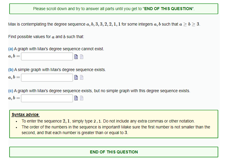 Please scroll down and try to answer all parts