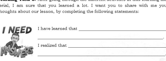 erial, I am sure that you learned a lot. I want