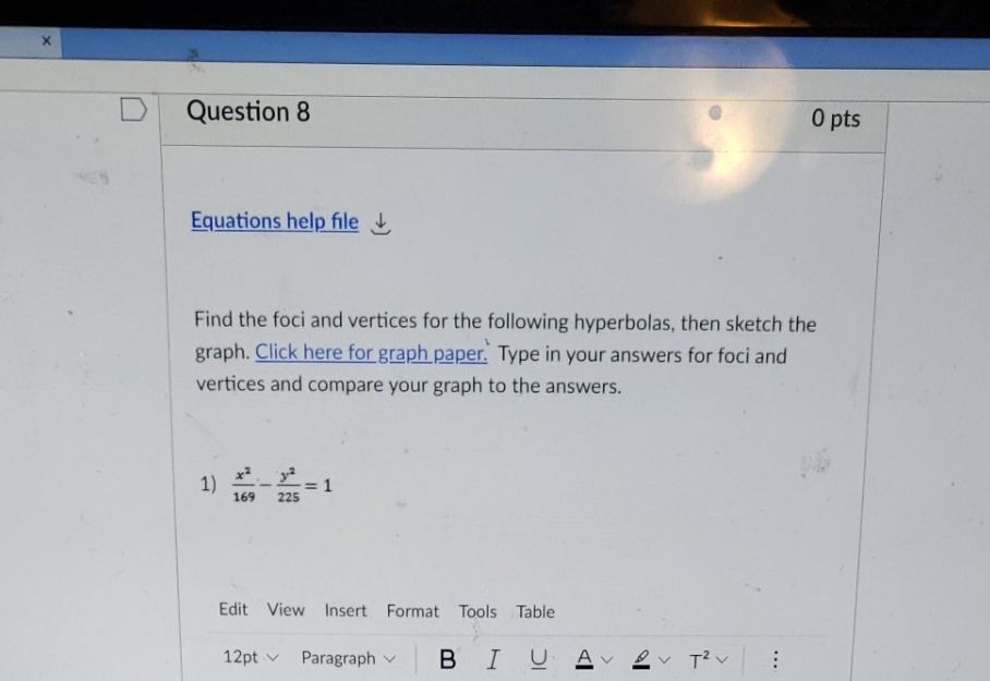 Help me please X DI Question 8 0 pts Equations
