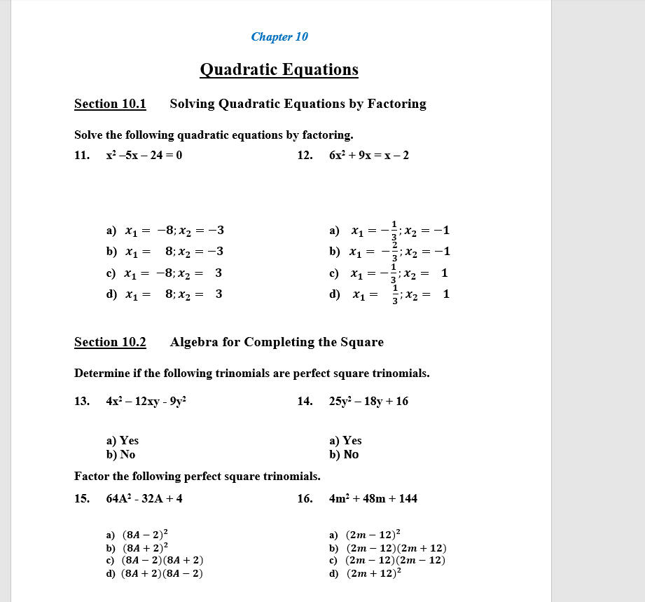 Chapter 5 Exercises 5.1 --- Graphing Linear