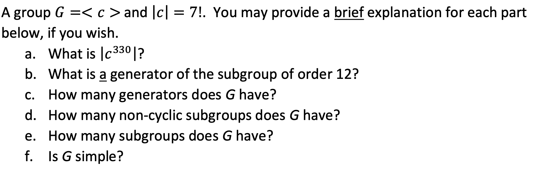 A group G = < c  style=