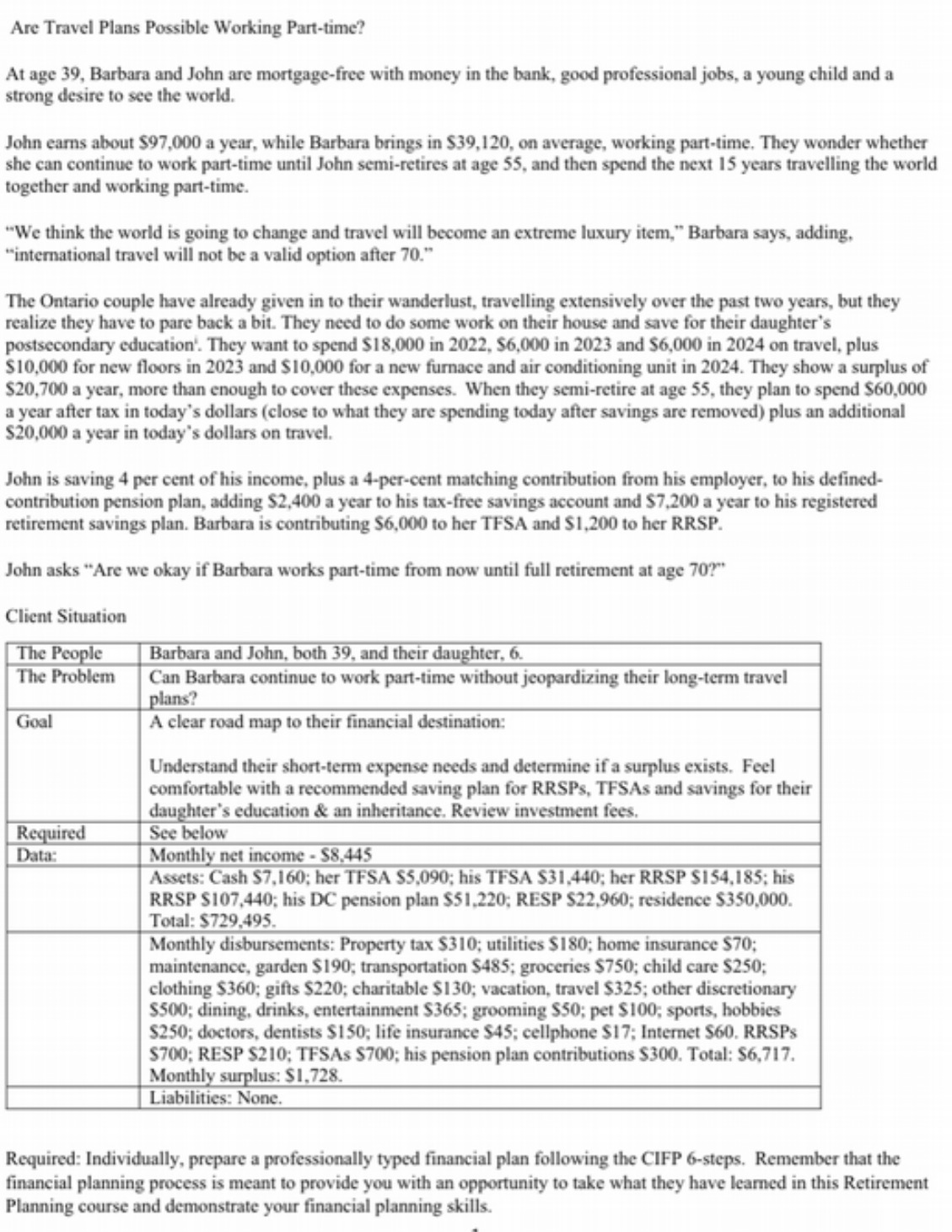 Are Travel Plans Possible Working Part-time? At