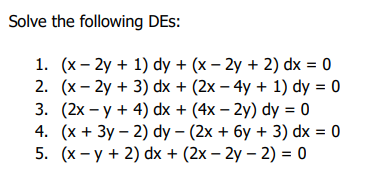 DIFFERENTIAL EQUATION: PARALLEL LINES Show